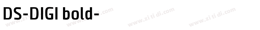 DS-DIGI bold字体转换